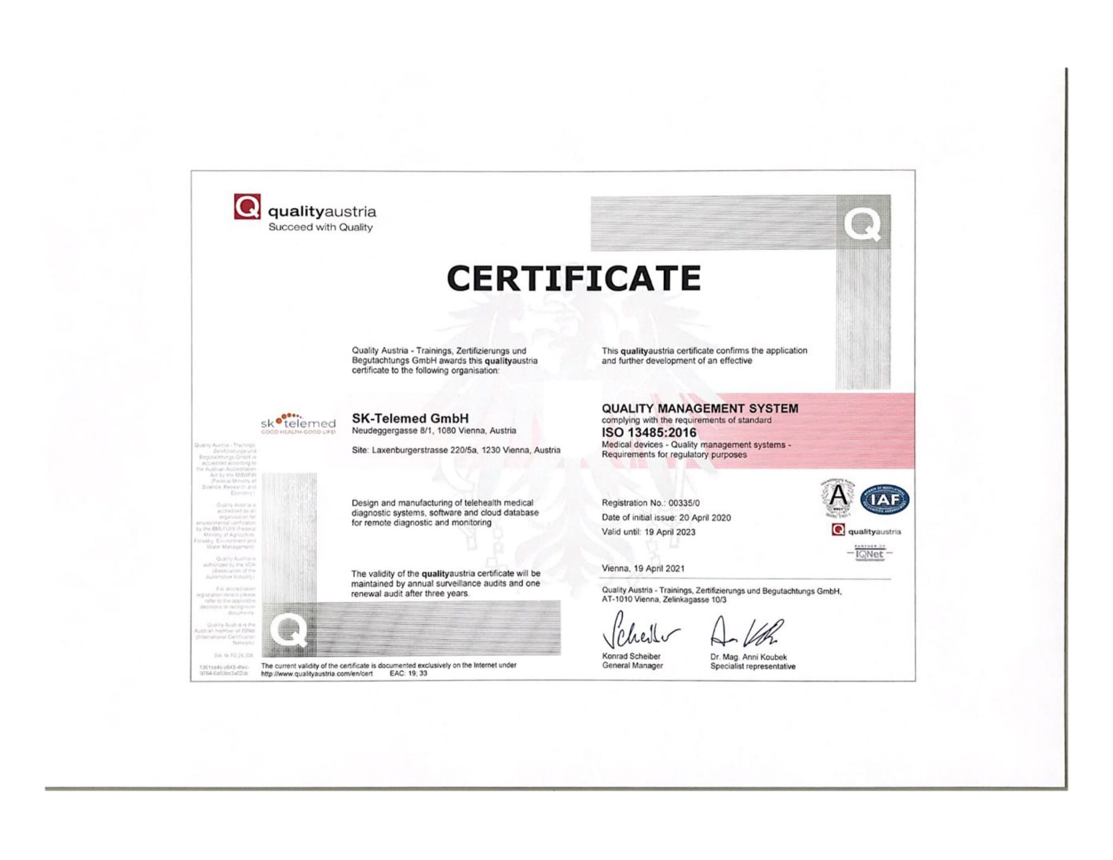 ISO 9001 Certificate